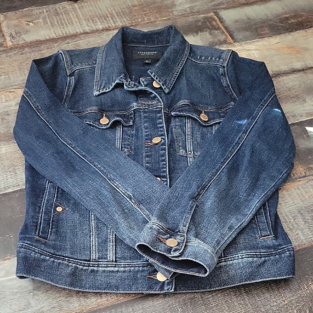 Liverpool Women's Dark Blue Denim Jean Jacket